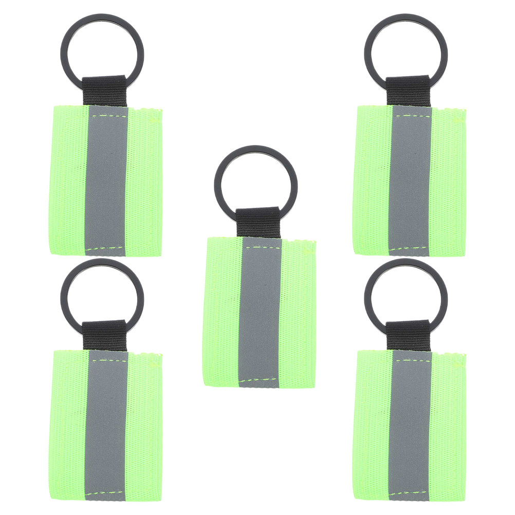 Running Visibility Gear - 5 pièces, porte-clés réfléchissants double face,