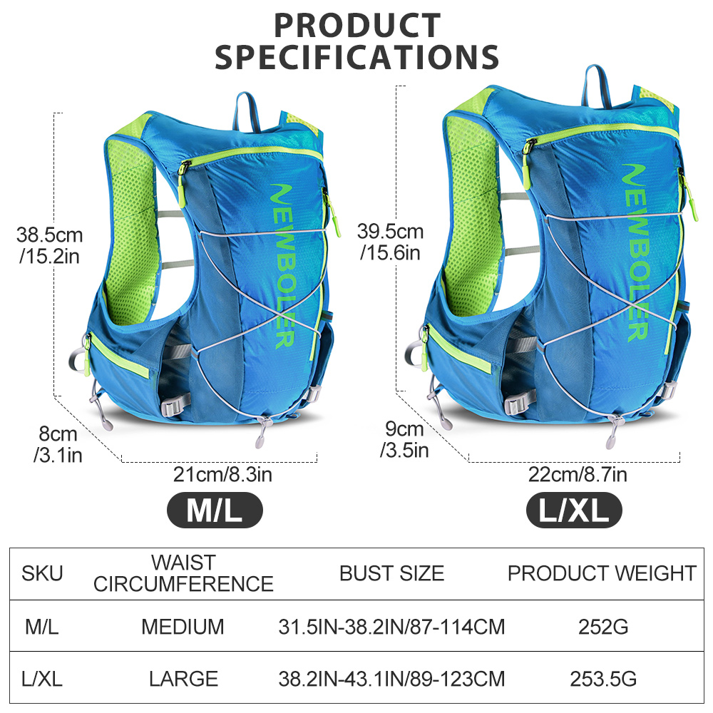 NEWBOLER Gilet d'hydratation p - Hydration Vest avis et prix