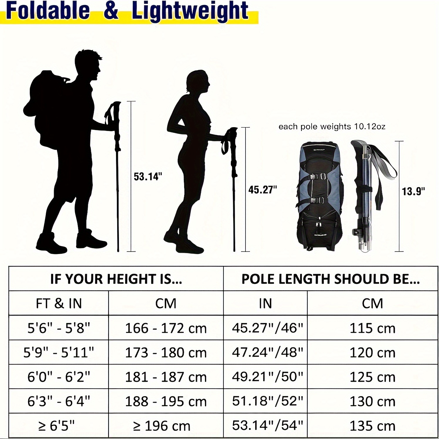 Lot de 2 bâtons pliables léger - Trekking Pole Carbon avis et prix
