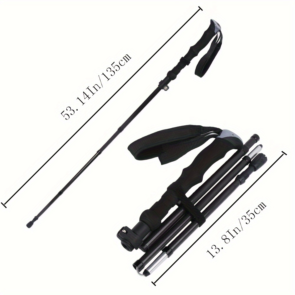 Lot de 2 bâtons pliables léger - Trekking Pole Carbon avis et prix