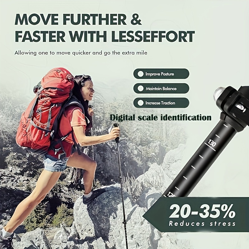 Lot de 2 bâtons pliables léger - Trekking Pole Carbon avis et prix